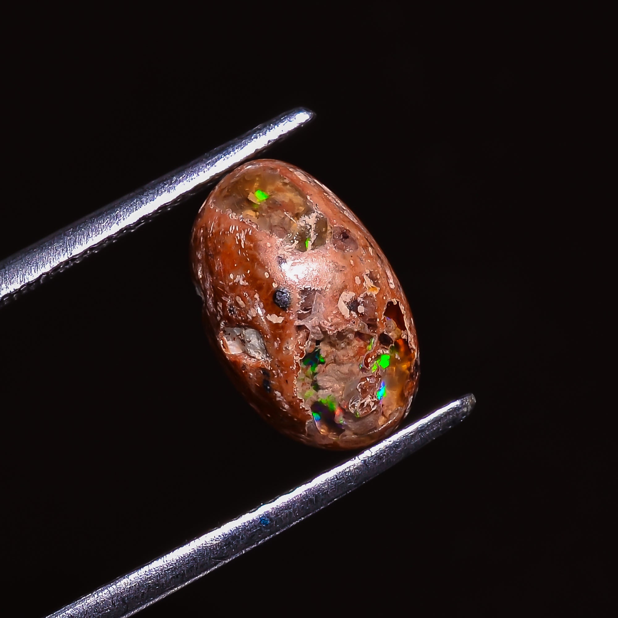 Natural Mexican Opal Oval Shape Cabochon Loose Gemstone 2.5 ct. 12X7X5 mm A-205