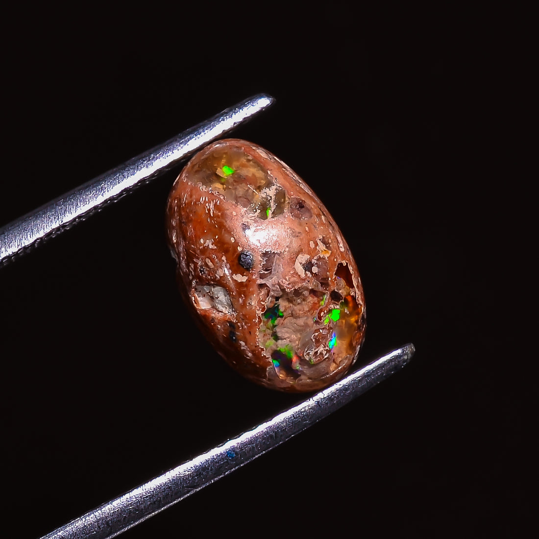 Natural Mexican Opal Oval Shape Cabochon Loose Gemstone 2.5 ct. 12X7X5 mm A-205