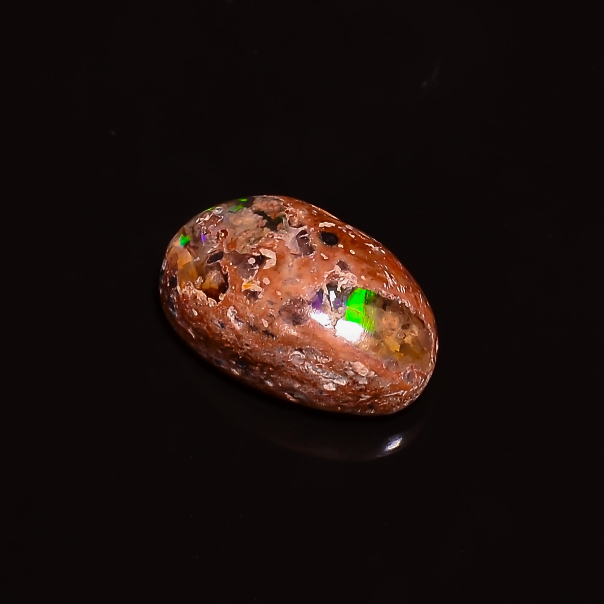 Natural Mexican Opal Oval Shape Cabochon Loose Gemstone 2.5 ct. 12X7X5 mm A-205