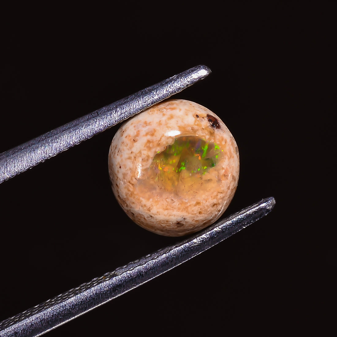 Natural Mexican Opal Round Shape Cabochon Loose Gemstone 1.5 ct. 8X8X4 mm A-206