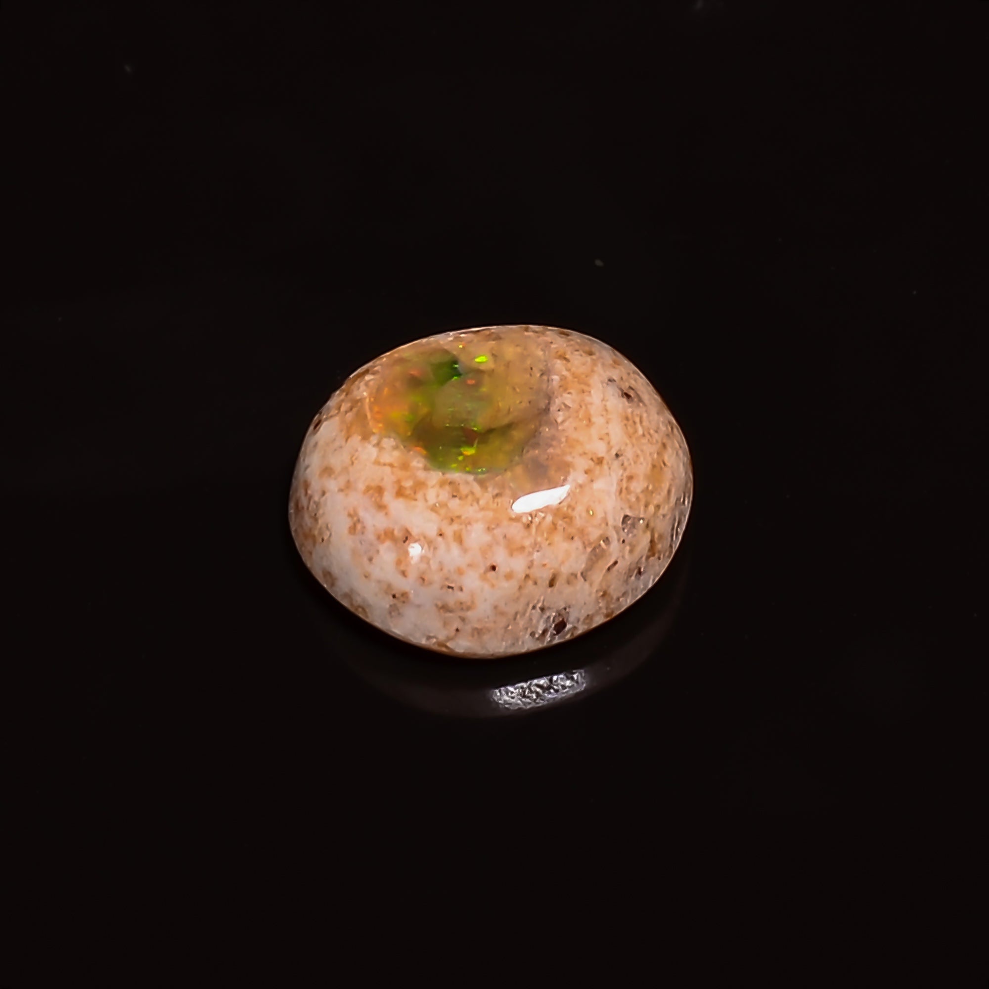 Natural Mexican Opal Round Shape Cabochon Loose Gemstone 1.5 ct. 8X8X4 mm A-206