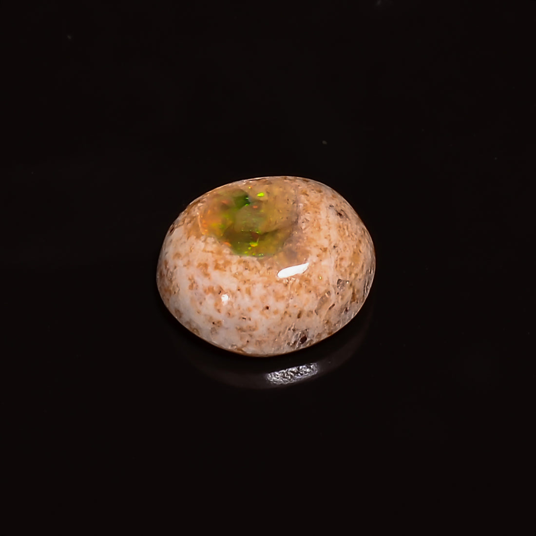 Natural Mexican Opal Round Shape Cabochon Loose Gemstone 1.5 ct. 8X8X4 mm A-206