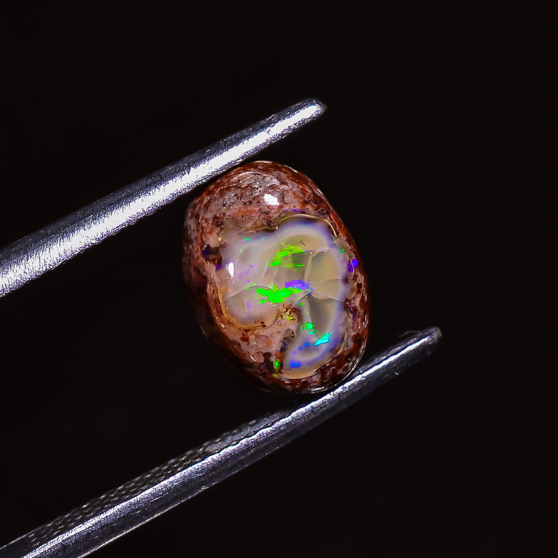 Natural Mexican Opal Oval Shape Cabochon Loose Gemstone 1.5 ct. 9X7X4 mm A-208