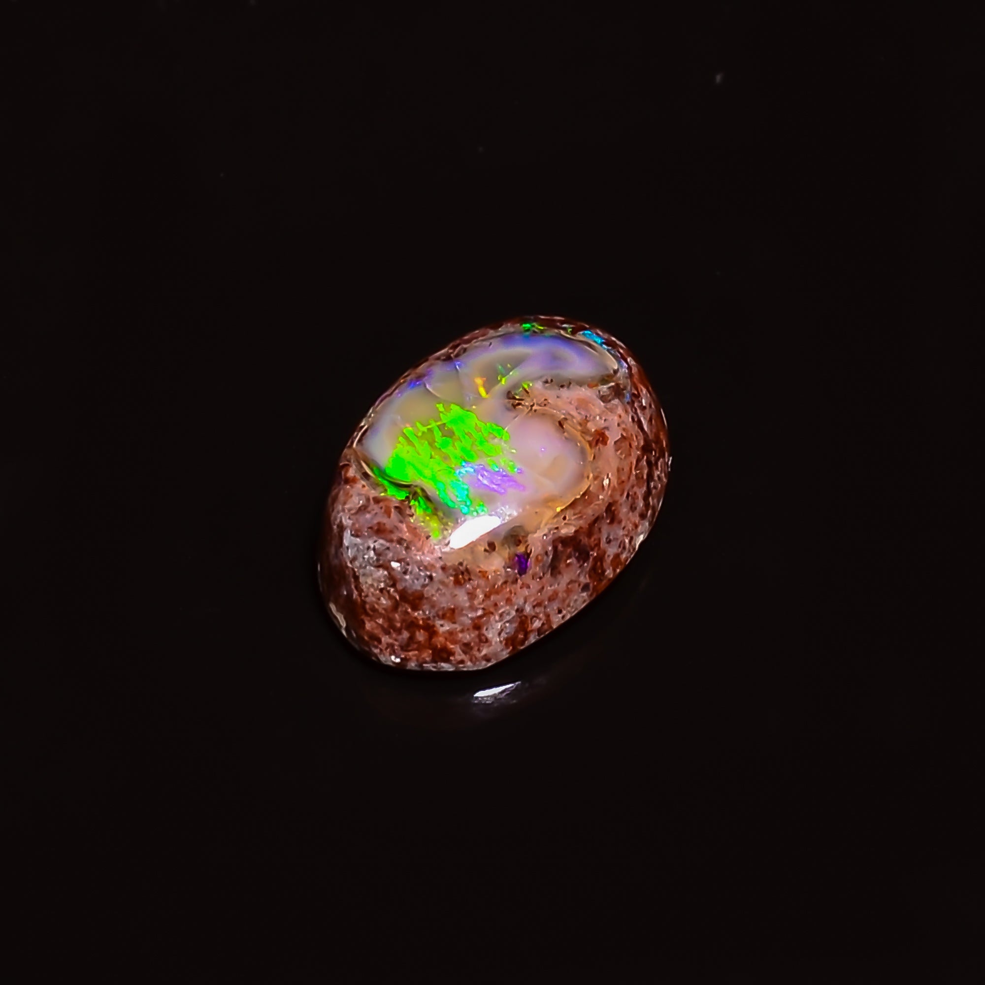 Natural Mexican Opal Oval Shape Cabochon Loose Gemstone 1.5 ct. 9X7X4 mm A-208