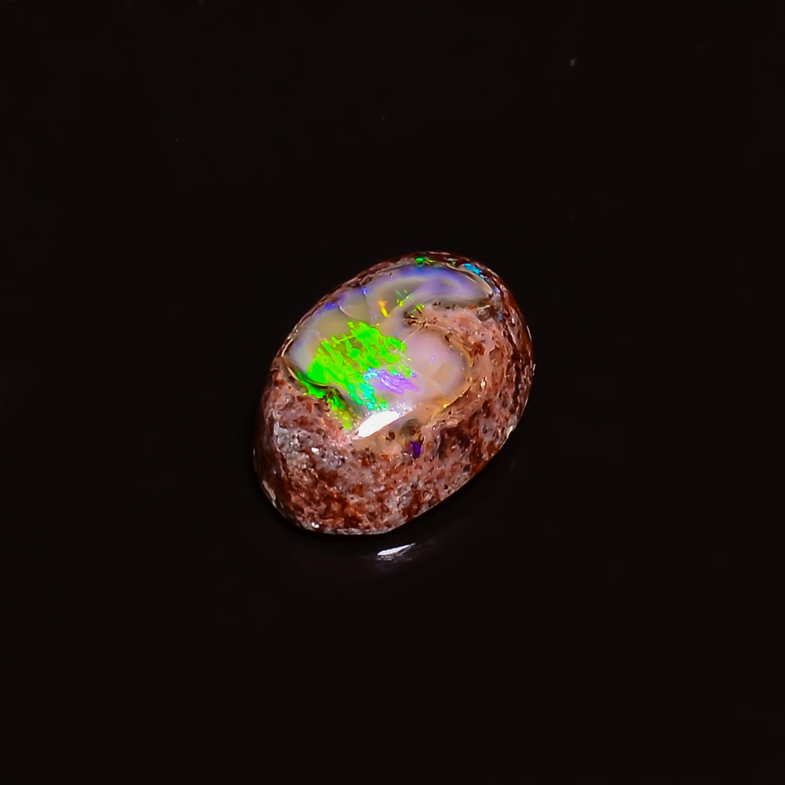 Natural Mexican Opal Oval Shape Cabochon Loose Gemstone 1.5 ct. 9X7X4 mm A-208