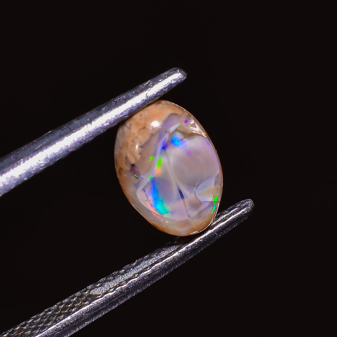 Natural Mexican Opal Oval Shape Cabochon Loose Gemstone 1 ct. 8X5X3 mm A-211