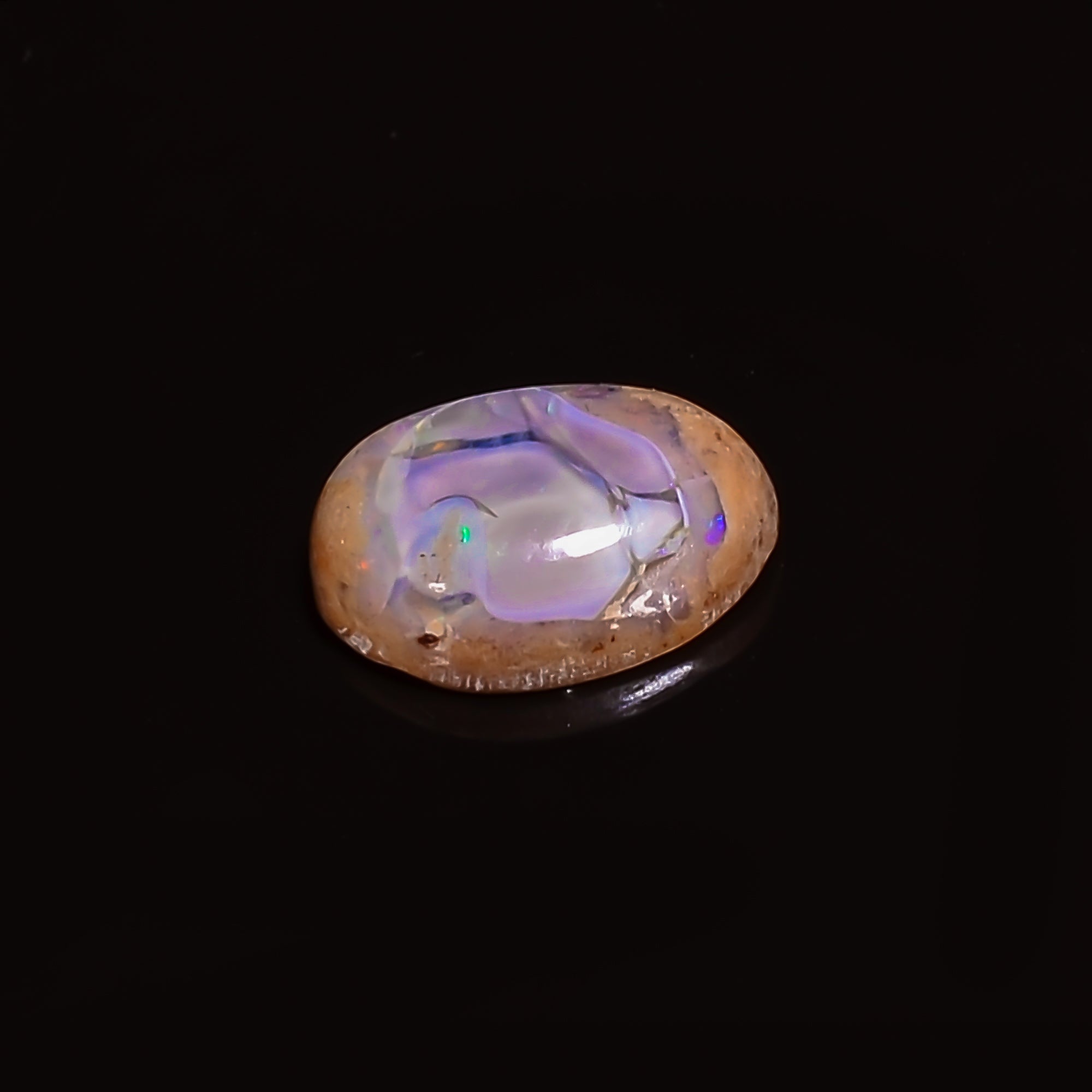 Natural Mexican Opal Oval Shape Cabochon Loose Gemstone 1 ct. 8X5X3 mm A-211