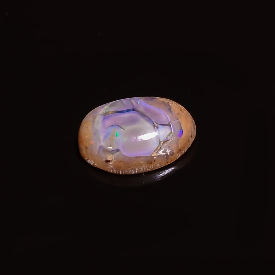 Natural Mexican Opal Oval Shape Cabochon Loose Gemstone 1 ct. 8X5X3 mm A-211