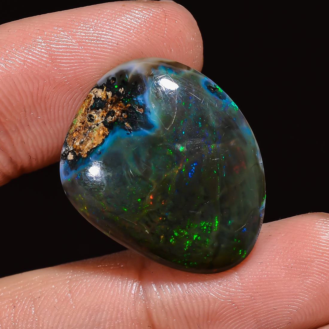 Natural Ethiopian Opal Fancy Shape Cabochon Loose Gemstone 24.5 Ct. 23X19X9 mm A-327
