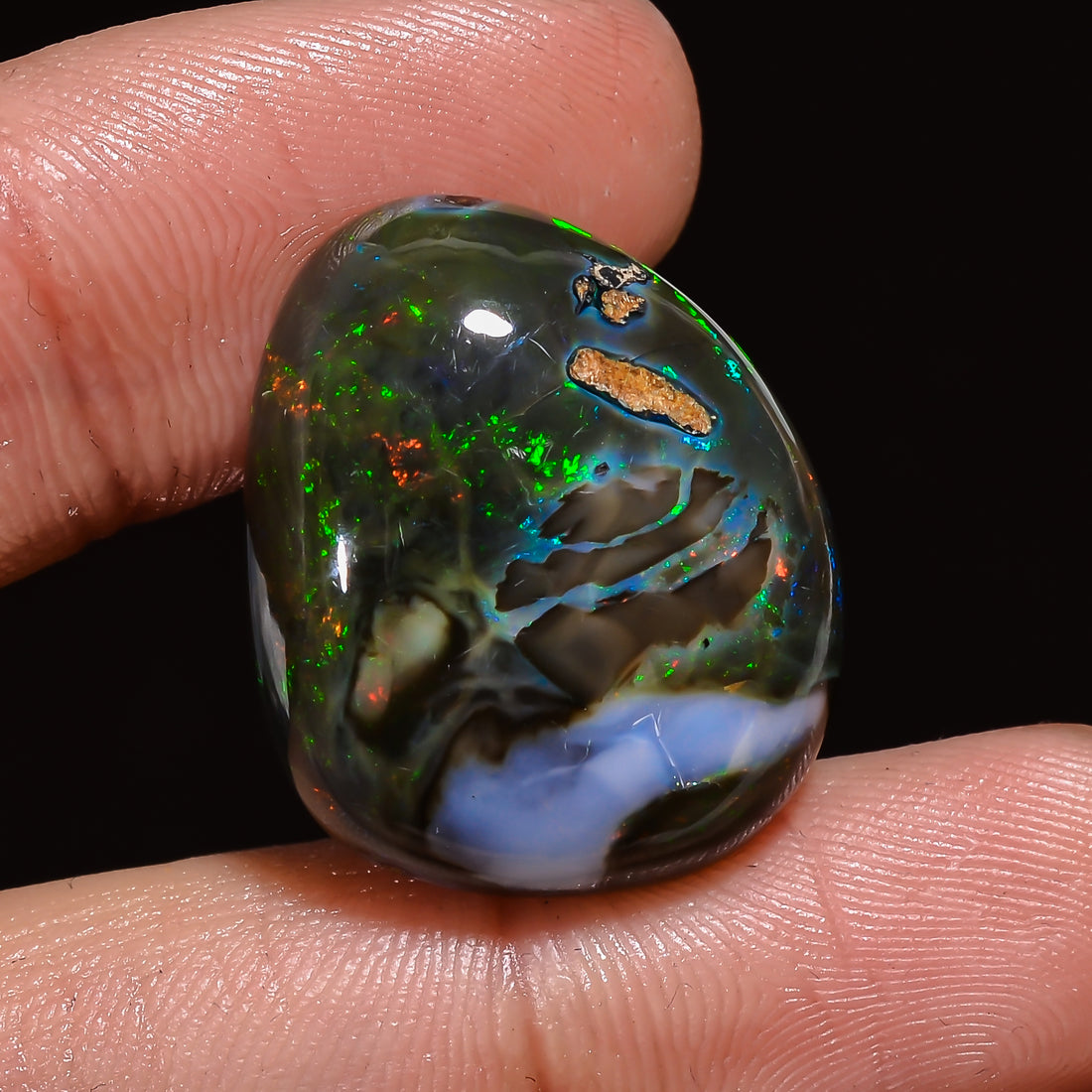 Natural Ethiopian Opal Fancy Shape Cabochon Loose Gemstone 24.5 Ct. 23X19X9 mm A-327