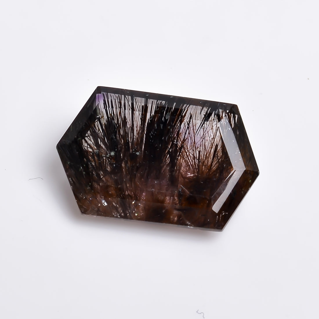 Natural Amethyst with cacoxinite rare quartz Fancy Shape Cut Stone Loose Gemstone For Making Jewelry 11 Ct. 19X13X6 mm A-684