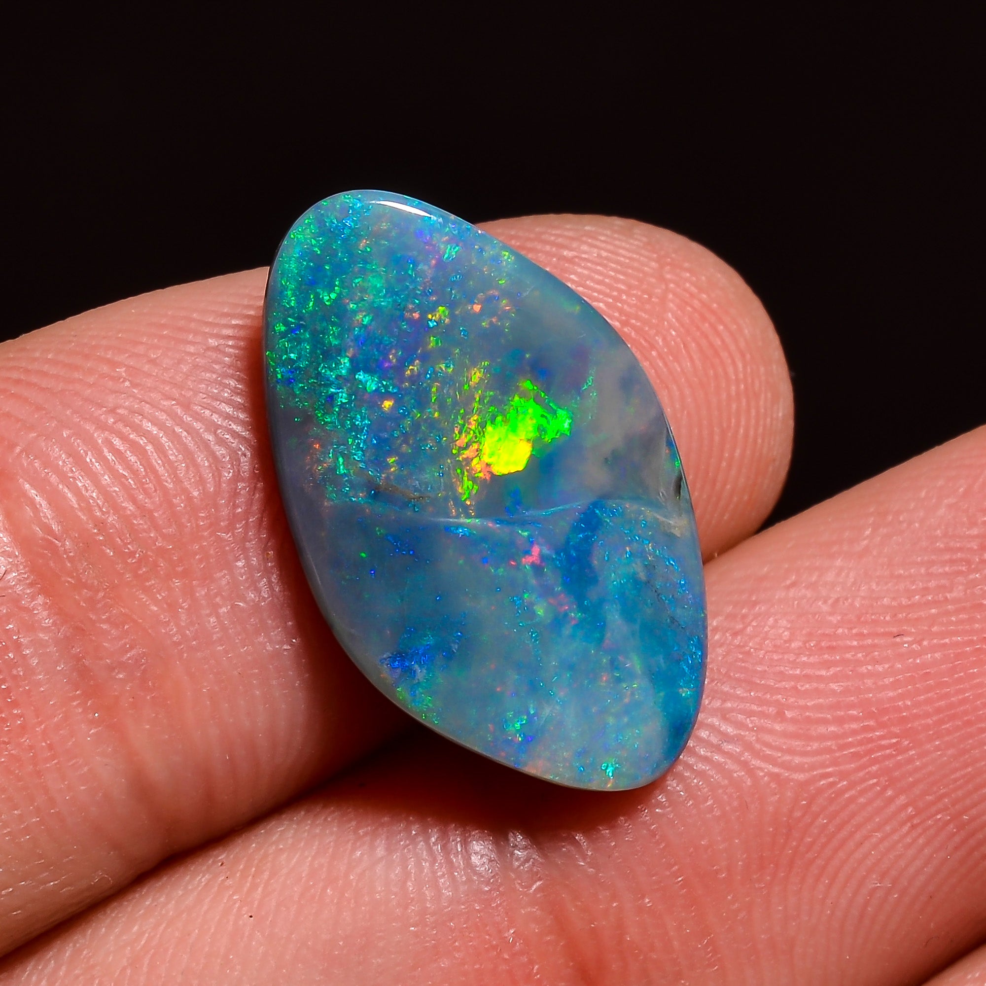 Natural Australian Opal Fancy Shape Cabochon Loose Gemstone For Making Jewelry 19X11X3 mm 4 Ct. OP-608