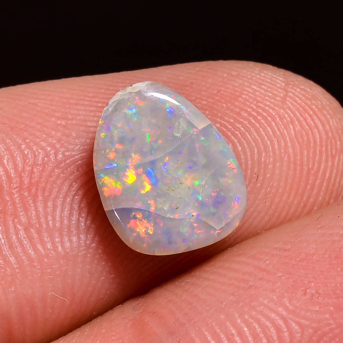 Natural Australian Opal Fancy Shape Cabochon Loose Gemstone For Making Jewelry 9X7X2 mm 1 Ct. OP-610