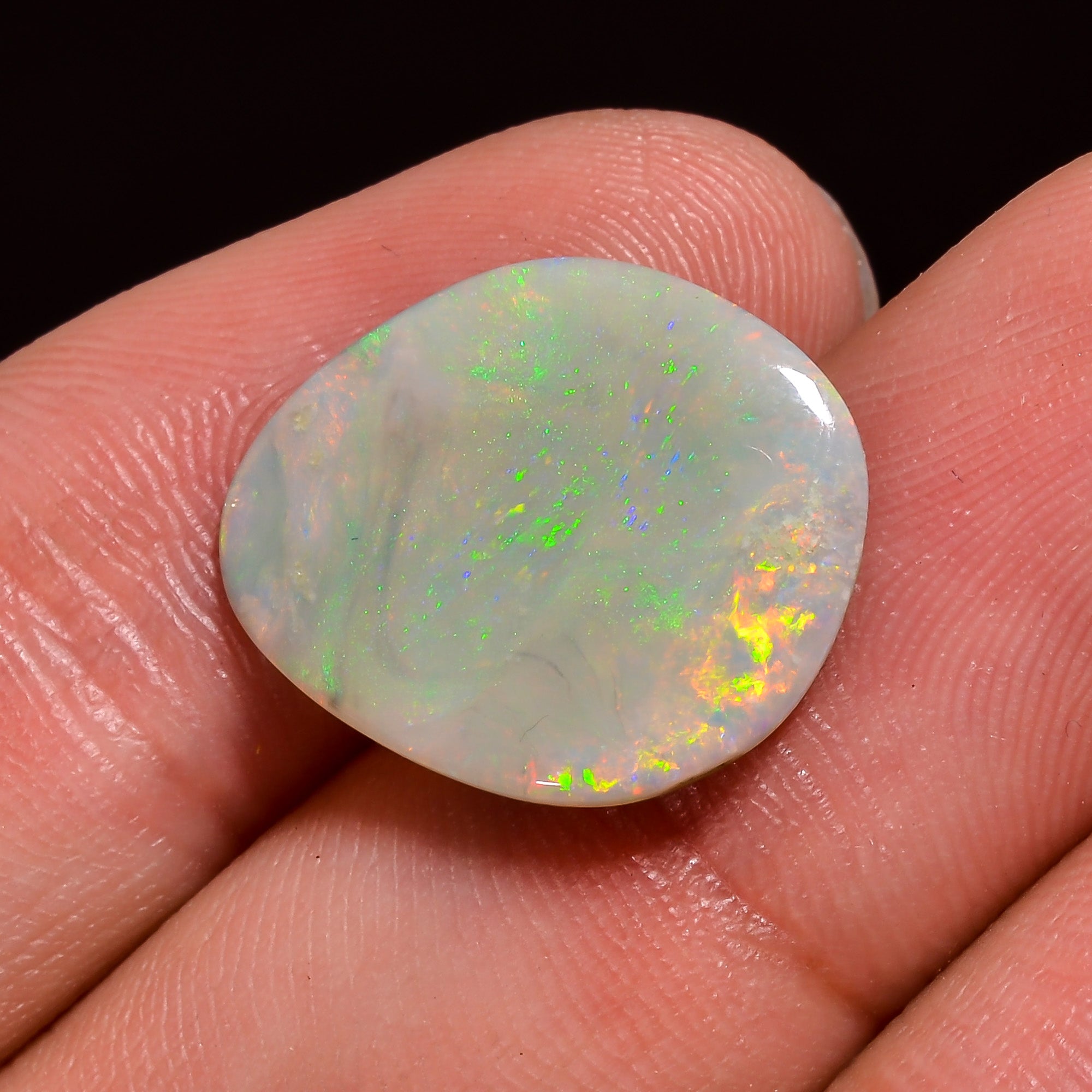 Natural Australian Opal Fancy Shape Cabochon Loose Gemstone For Making Jewelry 18X14X2 mm 4.5 Ct. OP-611