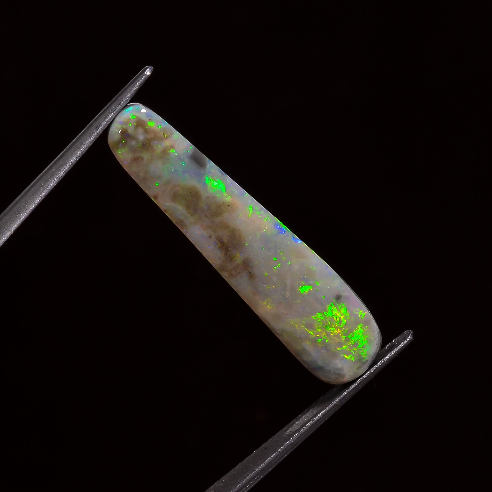 Natural Australian Opal Fancy Shape Cabochon Loose Gemstone For Making Jewelry 28X6X3 mm 5 Ct. OP-613