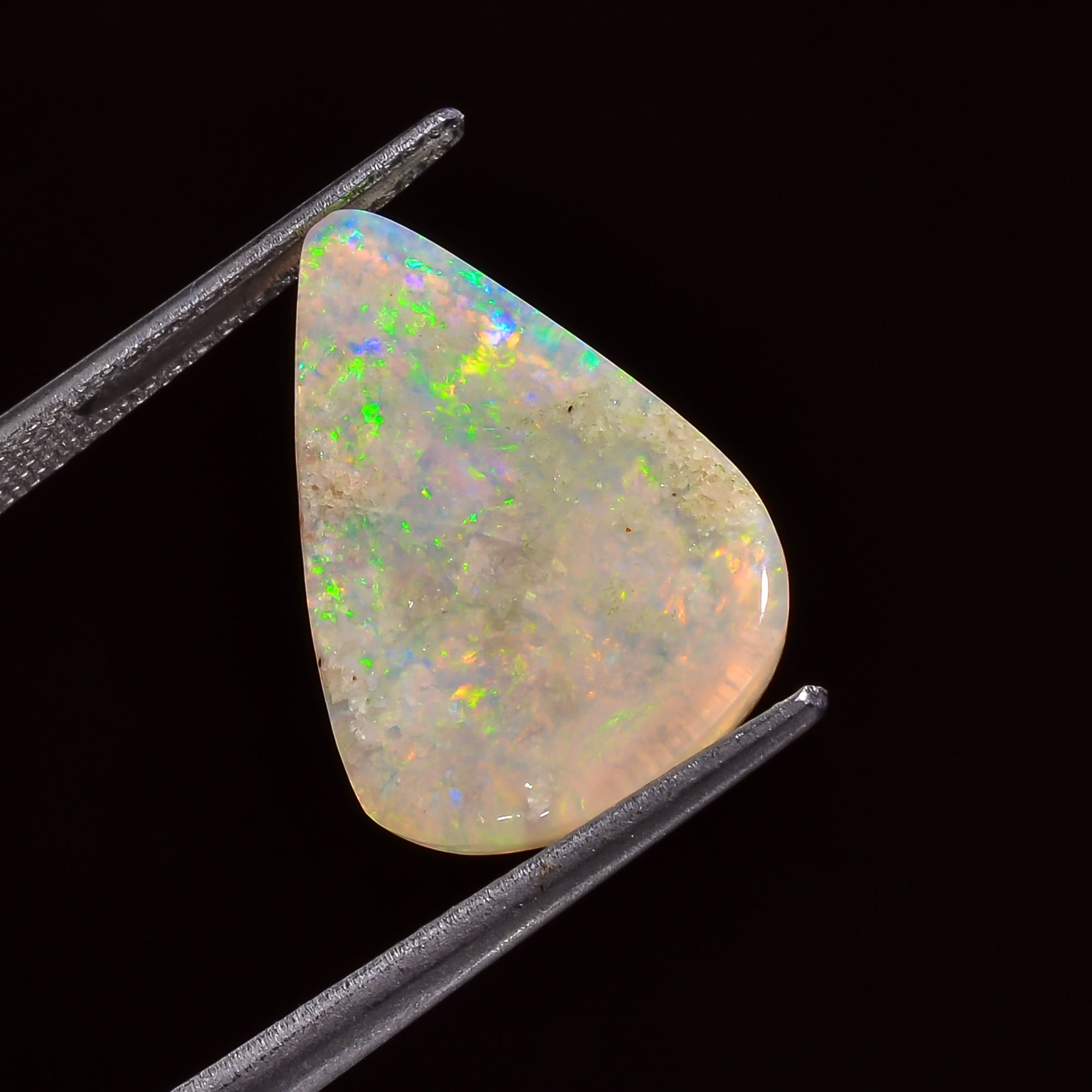 Natural Australian Opal Pear Shape Cabochon Loose Gemstone For Making Jewelry 17X12X2 mm 3.5 Ct. OP-614