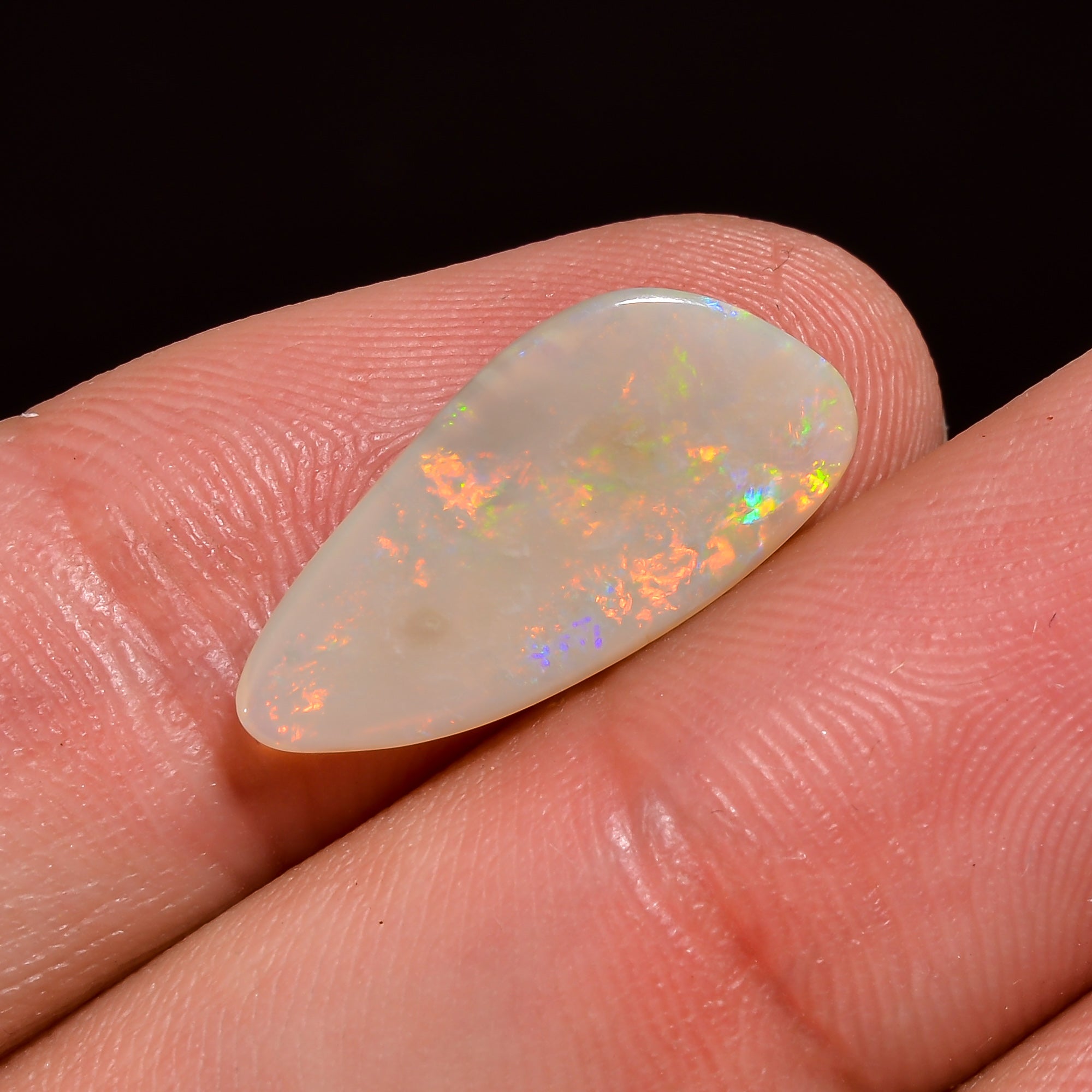 Natural Australian Opal Fancy Shape Cabochon Loose Gemstone For Making Jewelry 19X9X2 mm 2.5 Ct. OP-616
