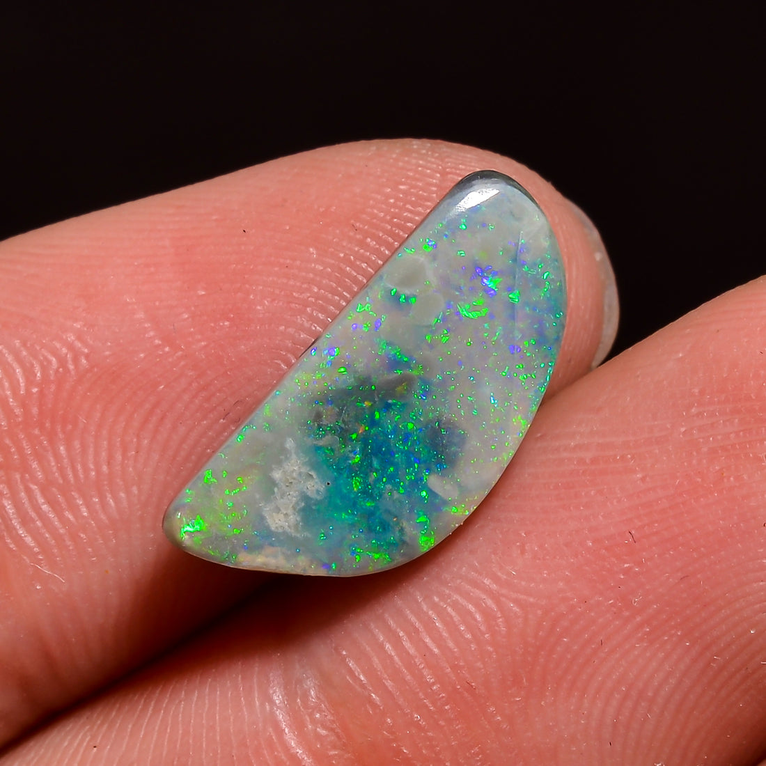 Natural Australian Opal Fancy Shape Cabochon Loose Gemstone For Making Jewelry 16X7X3 mm 3 Ct. OP-618