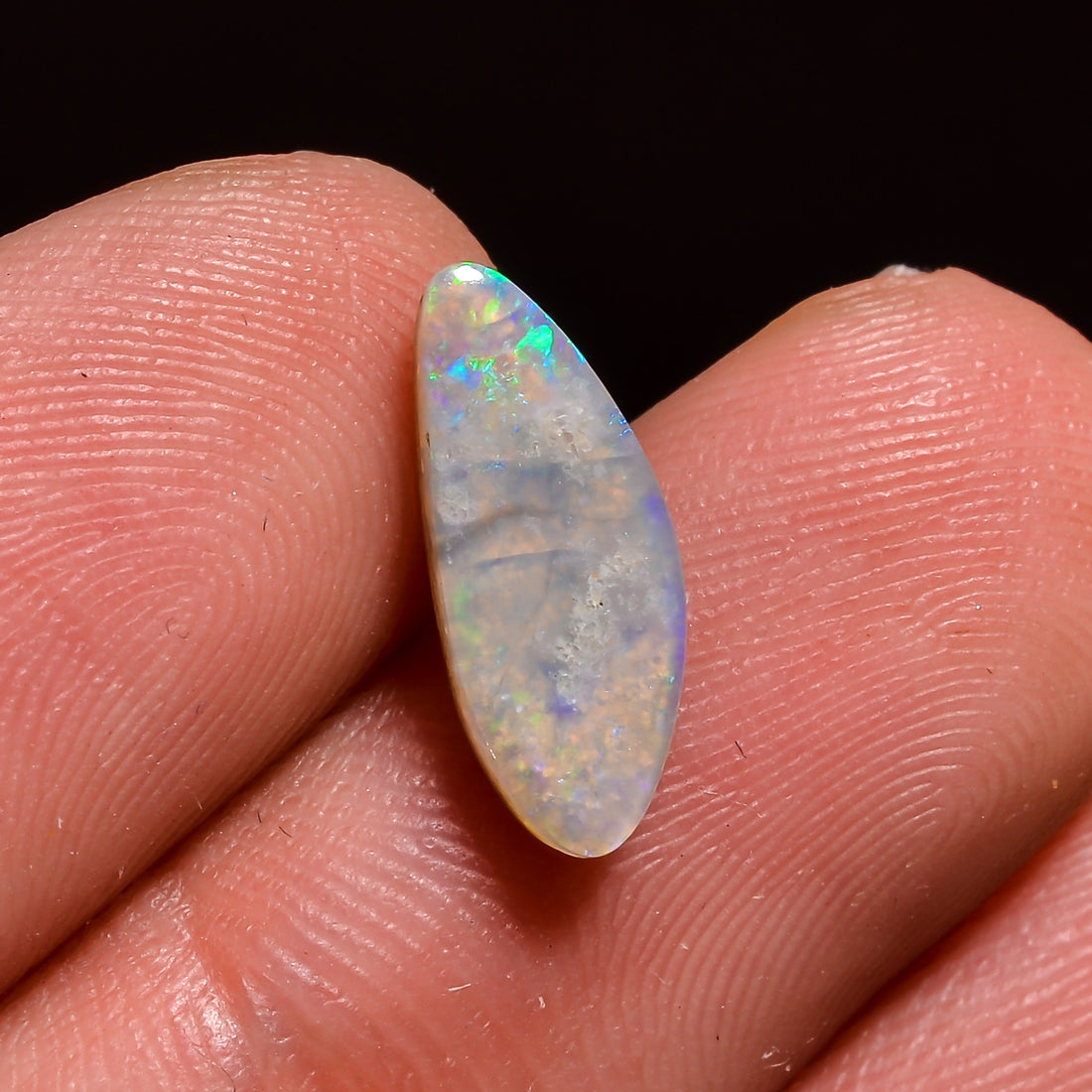 Natural Australian Opal Fancy Shape Cabochon Loose Gemstone For Making Jewelry 13X5X2 mm 1.5 Ct. OP-619