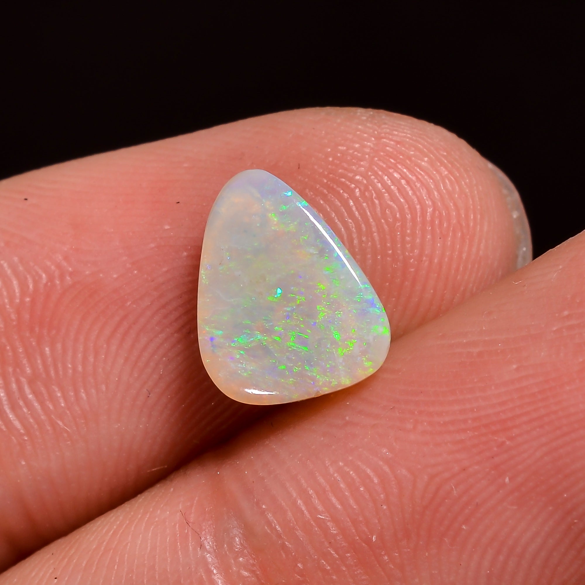 Natural Australian Opal Fancy Shape Cabochon Loose Gemstone For Making Jewelry 9X7X2 mm 1 Ct. OP-620