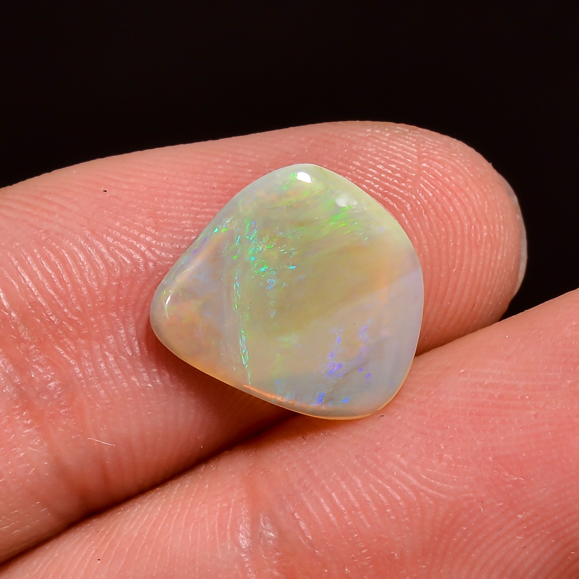 Natural Australian Opal Fancy Shape Cabochon Loose Gemstone For Making Jewelry 11X10X2 mm 2 Ct. OP-621