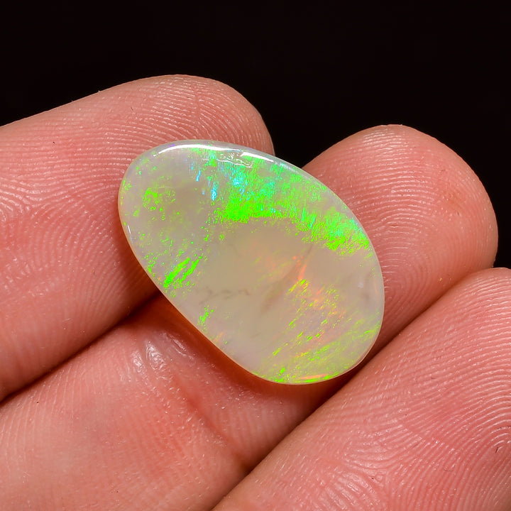 Natural Australian Opal Fancy Shape Cabochon Loose Gemstone For Making Jewelry 20X12X2 mm 3 Ct. OP-624