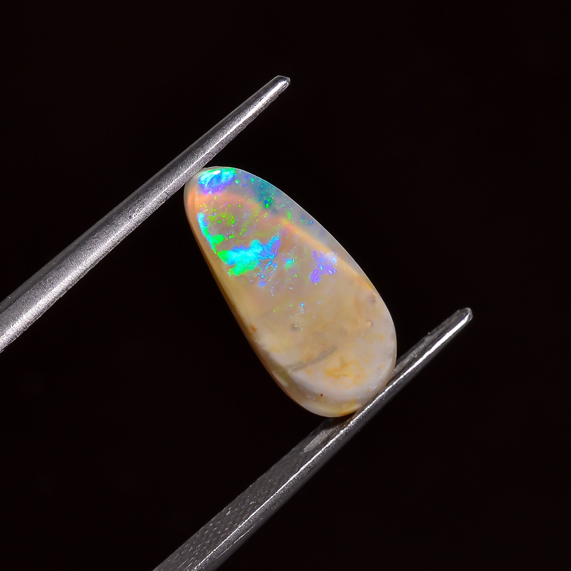 Natural Australian Opal Fancy Shape Cabochon Loose Gemstone For Making Jewelry 16X7X2 mm 2 Ct. OP-625