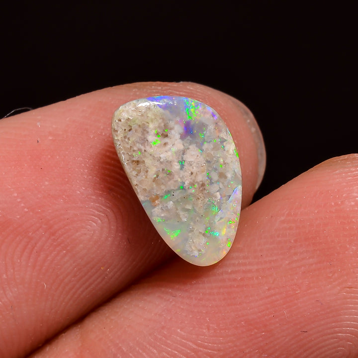 Natural Australian Opal Fancy Shape Cabochon Loose Gemstone For Making Jewelry 11X7X2 mm 1.5 Ct. OP-629