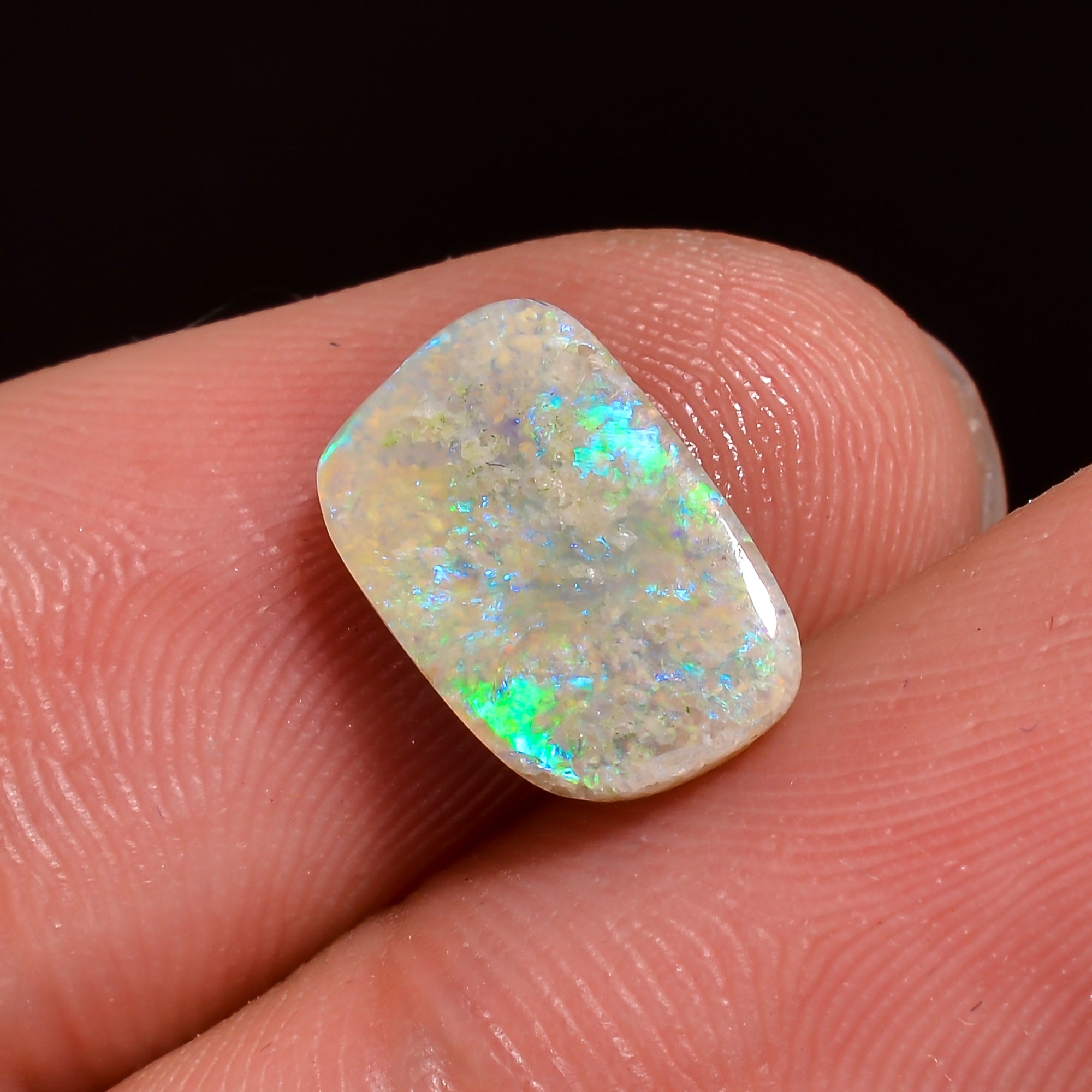 Natural Australian Opal Fancy Shape Cabochon Loose Gemstone For Making Jewelry 10X7X2 mm 1 Ct. OP-632