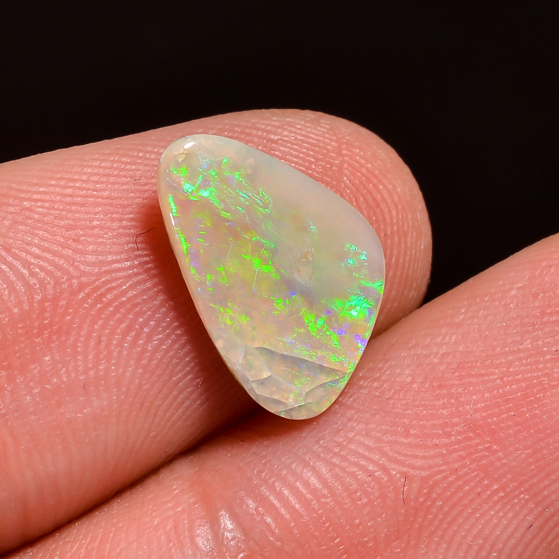 Natural Australian Opal Fancy Shape Cabochon Loose Gemstone For Making Jewelry 12X9X1 mm 1 Ct. OP-636
