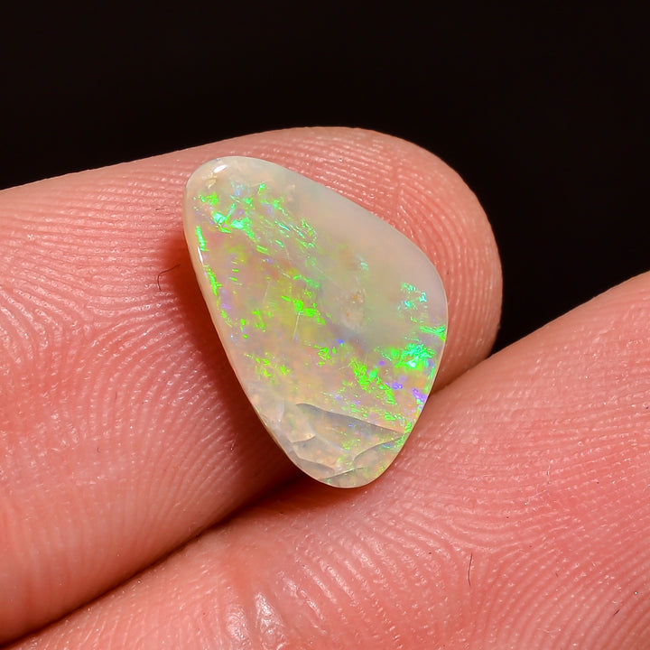 Natural Australian Opal Fancy Shape Cabochon Loose Gemstone For Making Jewelry 12X9X1 mm 1 Ct. OP-636