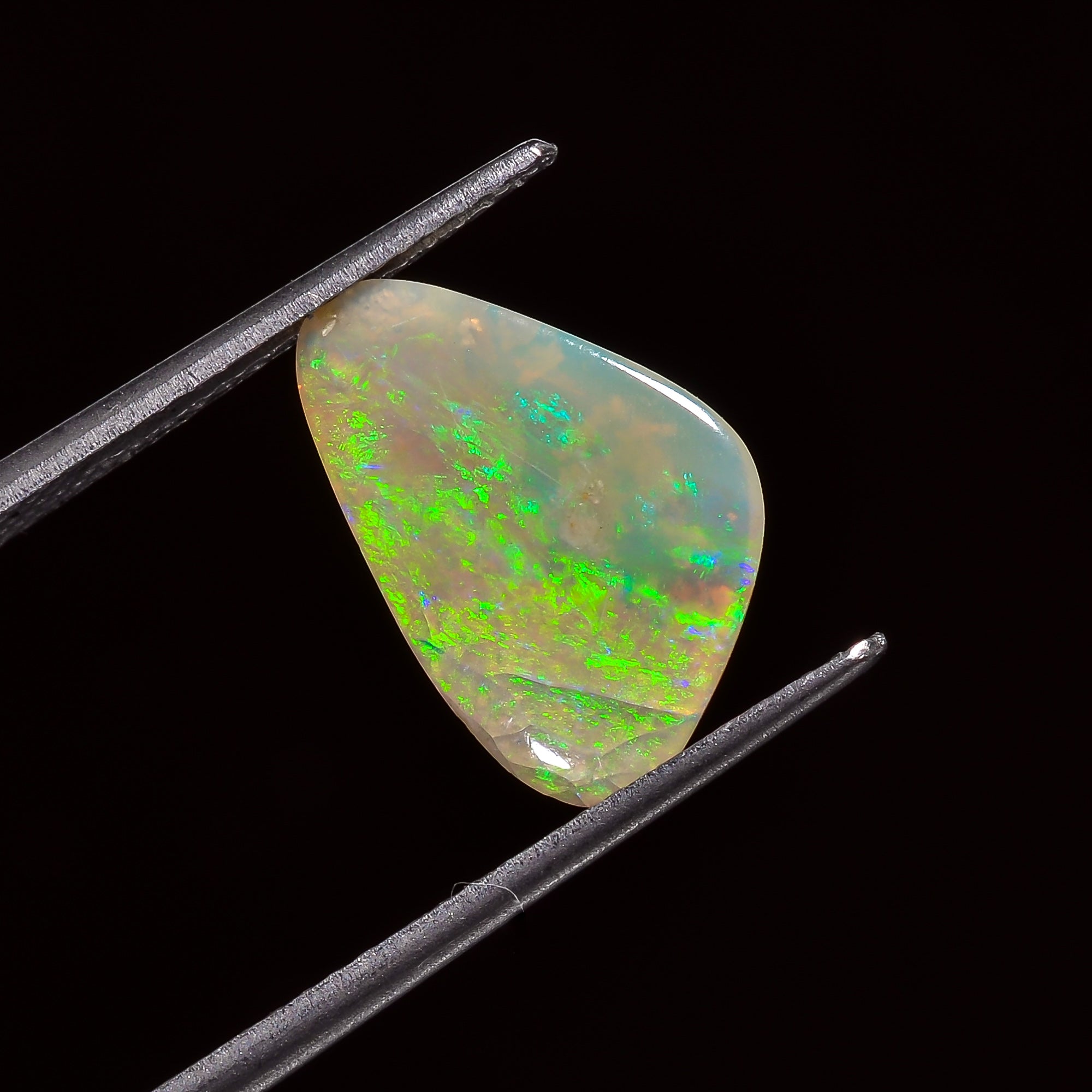 Natural Australian Opal Fancy Shape Cabochon Loose Gemstone For Making Jewelry 12X9X1 mm 1 Ct. OP-636