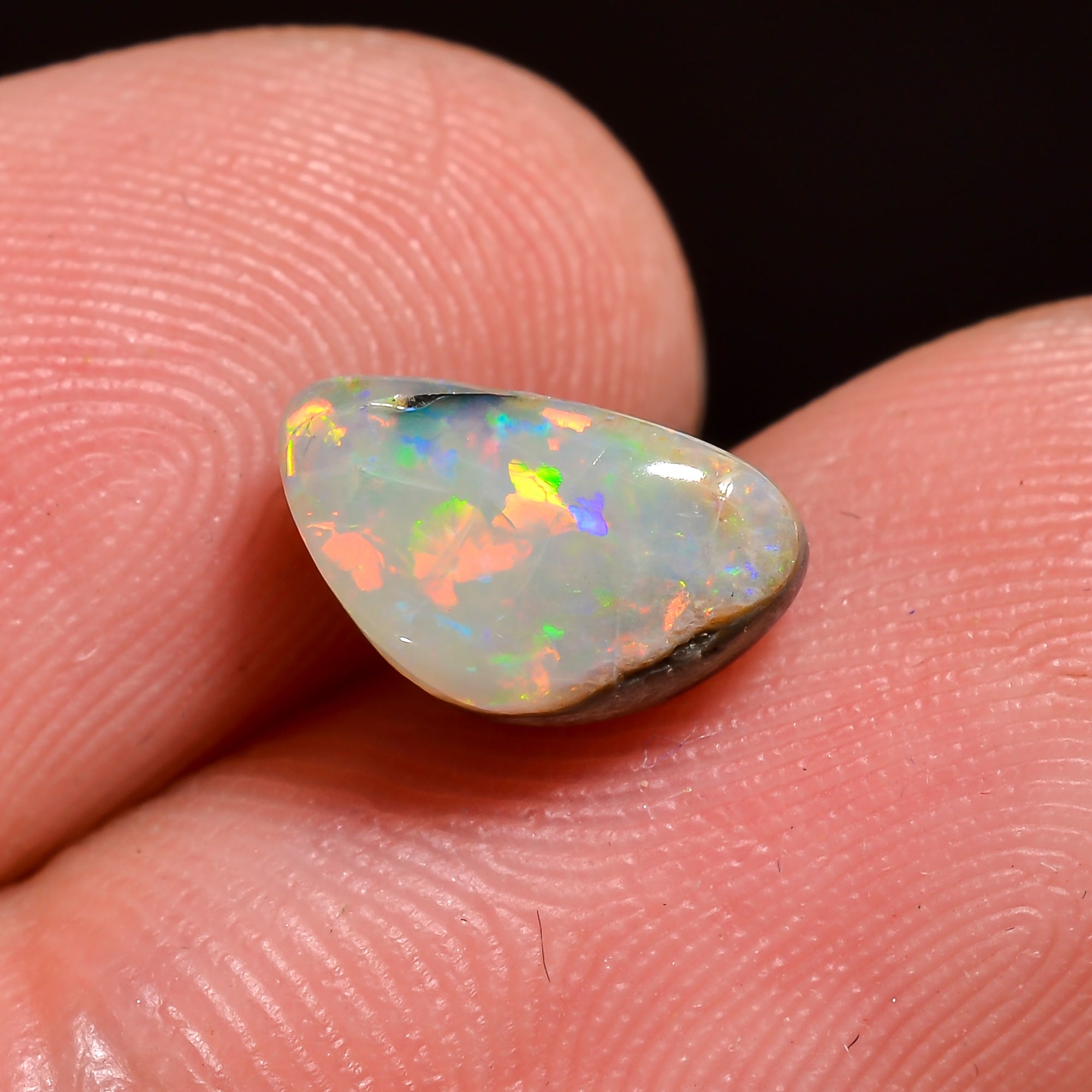 Natural Australian Opal Fancy Shape Cabochon Loose Gemstone For Making Jewelry 9X5X4 mm 1.5 Ct. OP-637