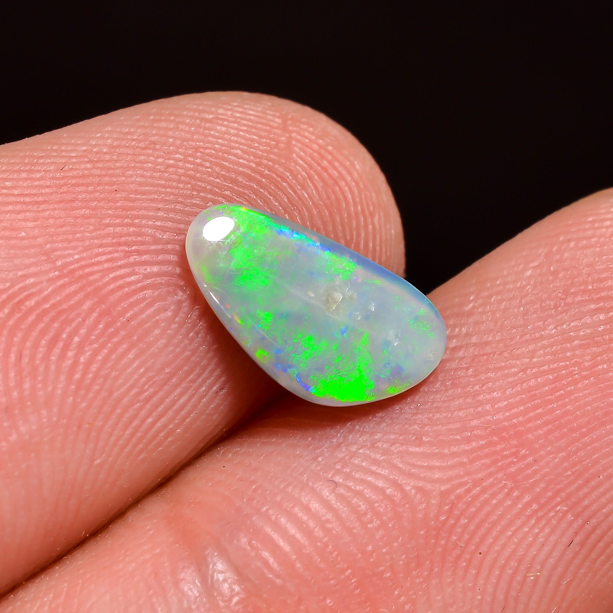 Natural Australian Opal Fancy Shape Cabochon Loose Gemstone For Making Jewelry 10X5X1 mm 0.5 Ct. OP-638