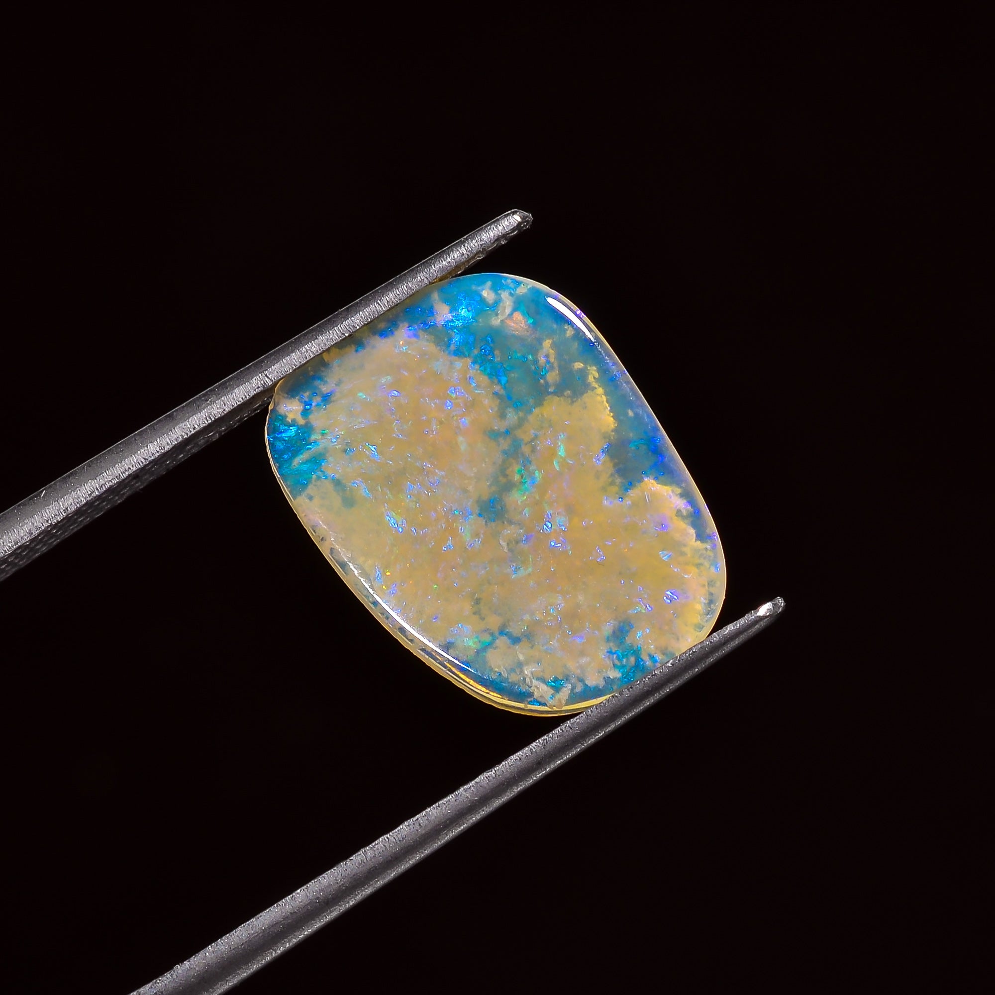 Natural Australian Opal Fancy Shape Cabochon Loose Gemstone For Making Jewelry 14X10X1 mm 1.5 Ct. OP-640