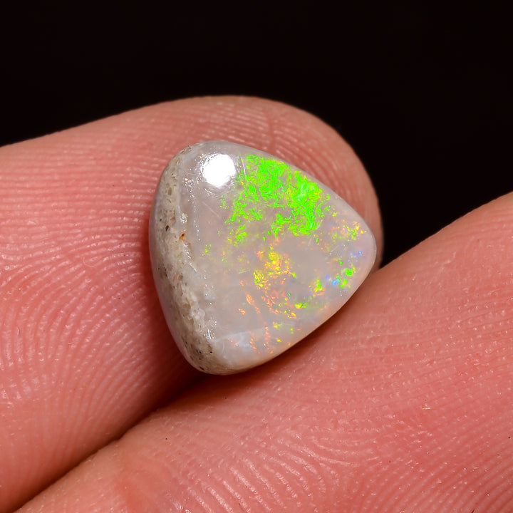 Natural Australian Opal Heart Shape Cabochon Loose Gemstone For Making Jewelry 9X9X4 mm 2 Ct. OP-641