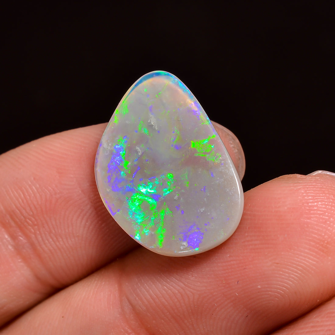 Natural Australian Opal Fancy Shape Cabochon Loose Gemstone For Making Jewelry 19X13X1 mm 3 Ct. OP-644