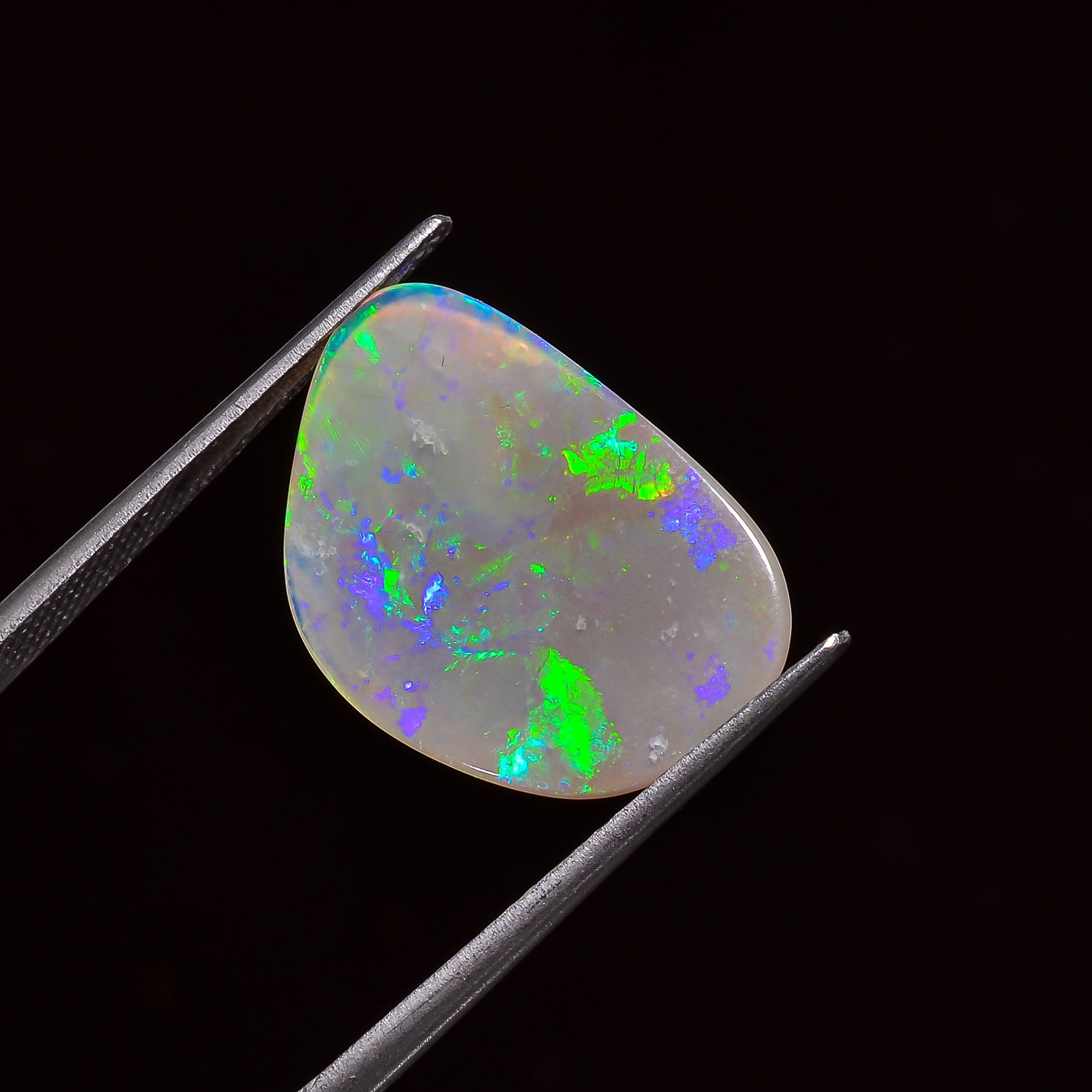 Natural Australian Opal Fancy Shape Cabochon Loose Gemstone For Making Jewelry 19X13X1 mm 3 Ct. OP-644