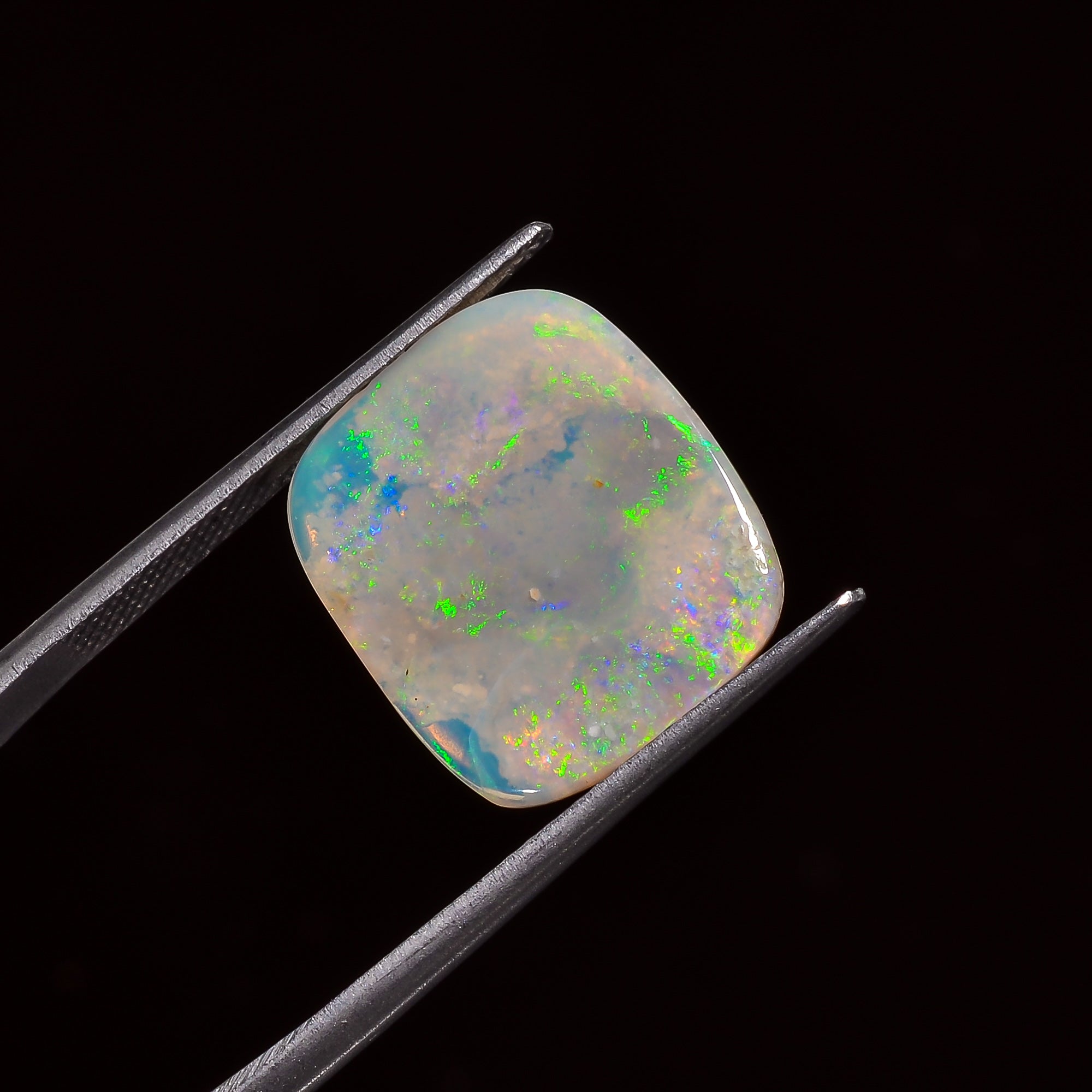Natural Australian Opal Radiant Shape Cabochon Loose Gemstone For Making Jewelry 15X13X2 mm 3.5 Ct. OP-647