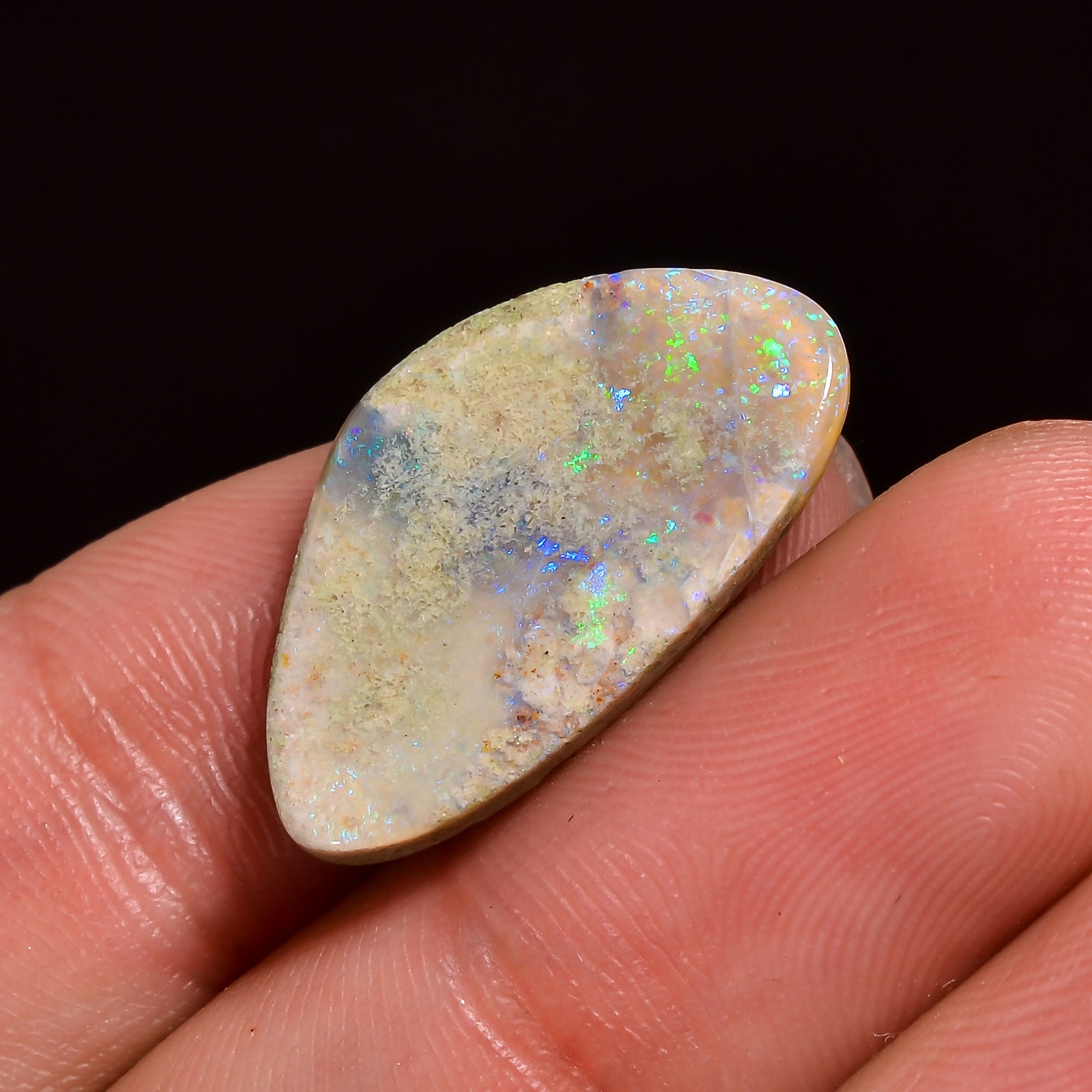 Natural Australian Opal Fancy Shape Cabochon Loose Gemstone For Making Jewelry 22X13X3 mm 7.5 Ct. OP-648