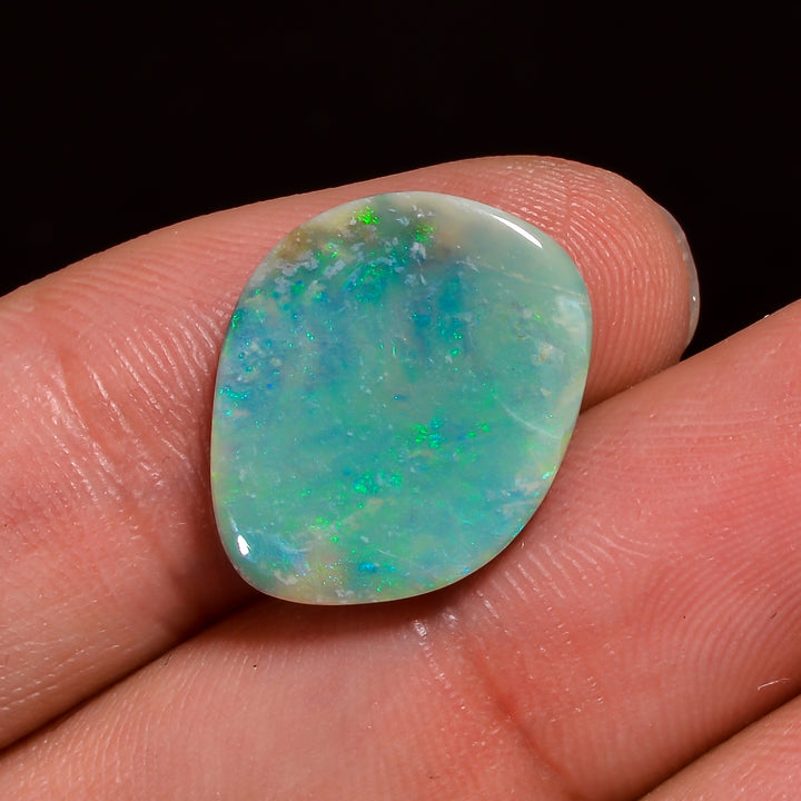 Natural Australian Opal Fancy Shape Cabochon Loose Gemstone For Making Jewelry 17X14X3 mm 5 Ct. OP-650