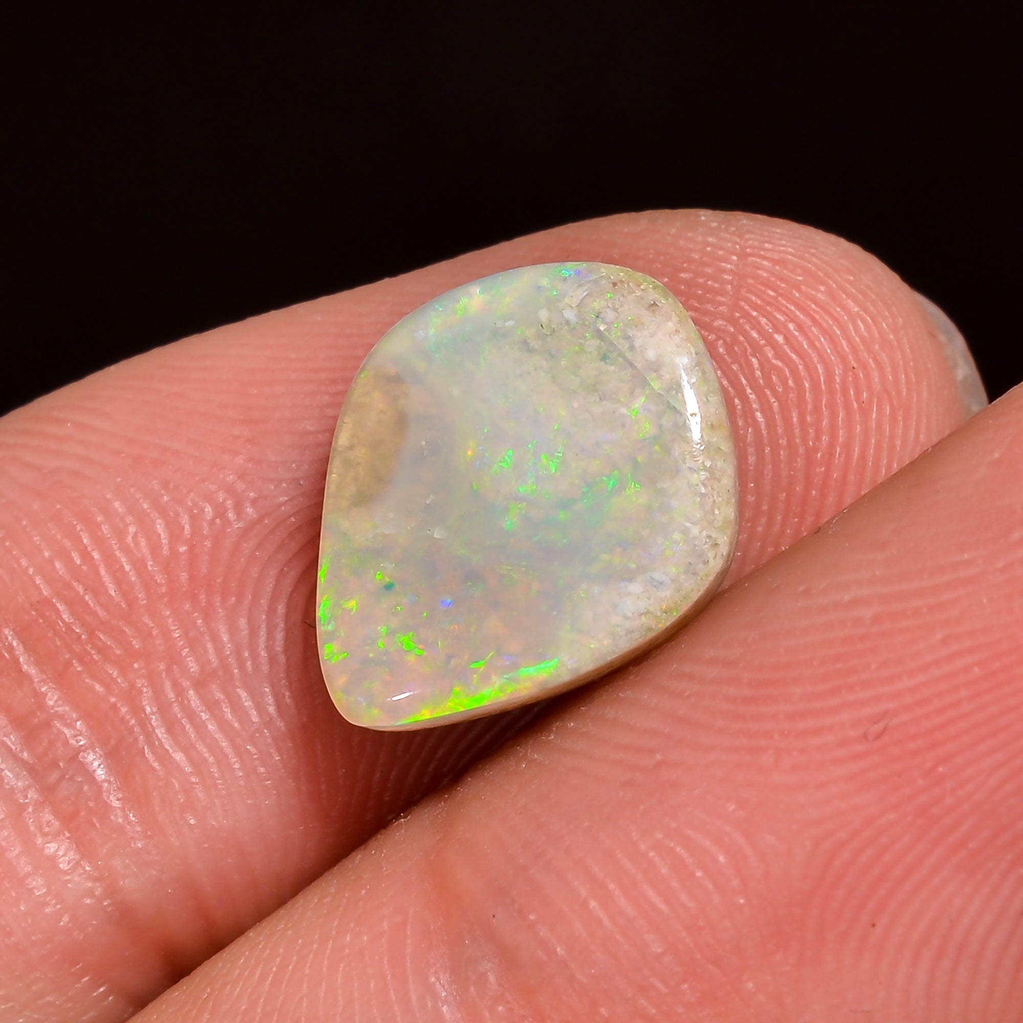 Natural Australian Opal Fancy Shape Cabochon Loose Gemstone For Making Jewelry 10X9X3 mm 2.5 Ct. OP-651