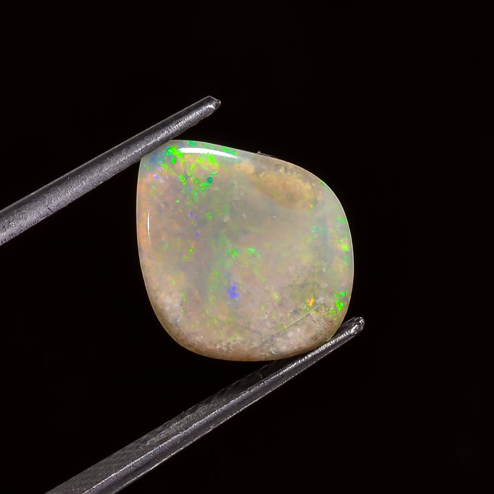 Natural Australian Opal Fancy Shape Cabochon Loose Gemstone For Making Jewelry 10X9X3 mm 2.5 Ct. OP-651