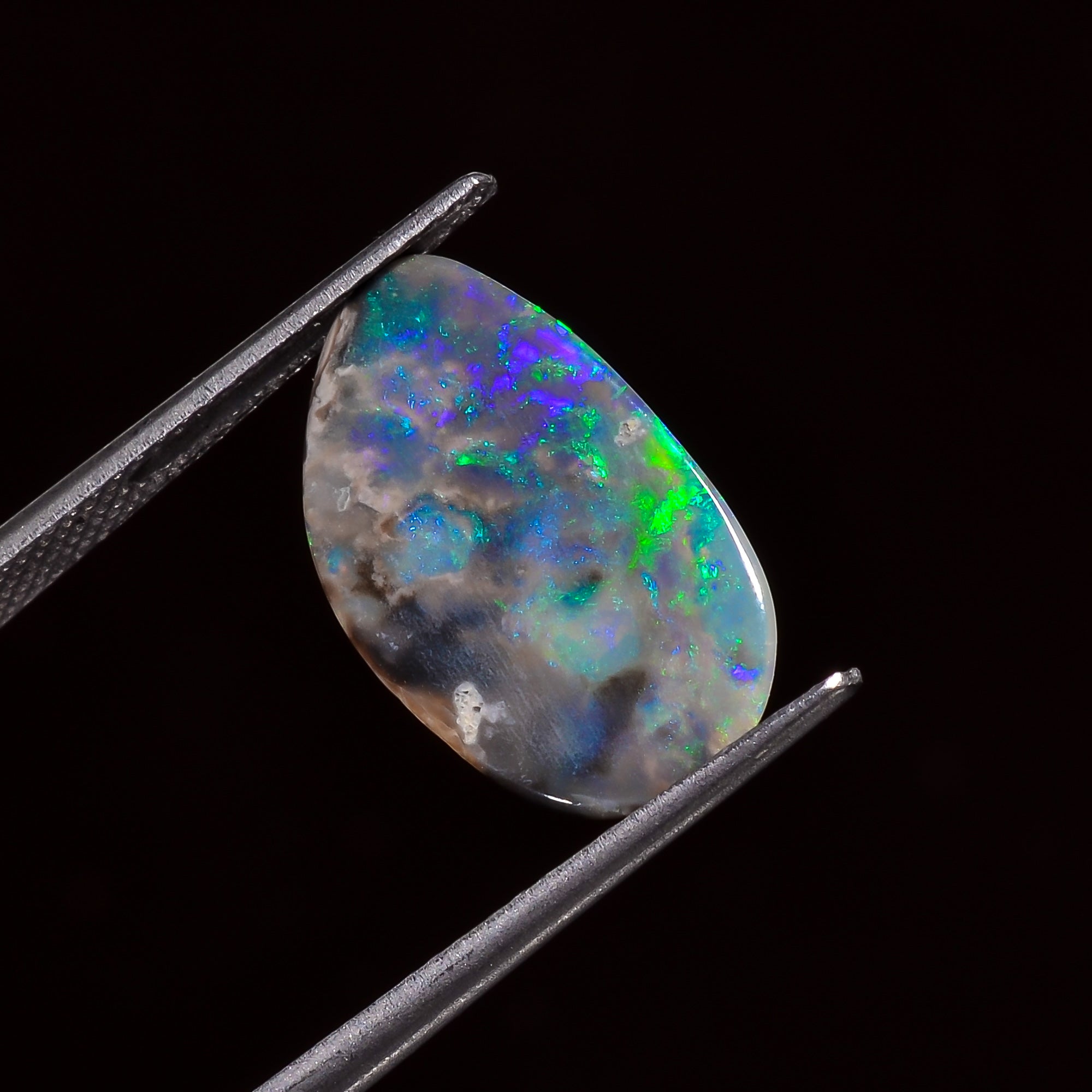 Natural Australian Opal Fancy Shape Cabochon Loose Gemstone For Making Jewelry 16X10X1 mm 1.5 Ct. OP-652