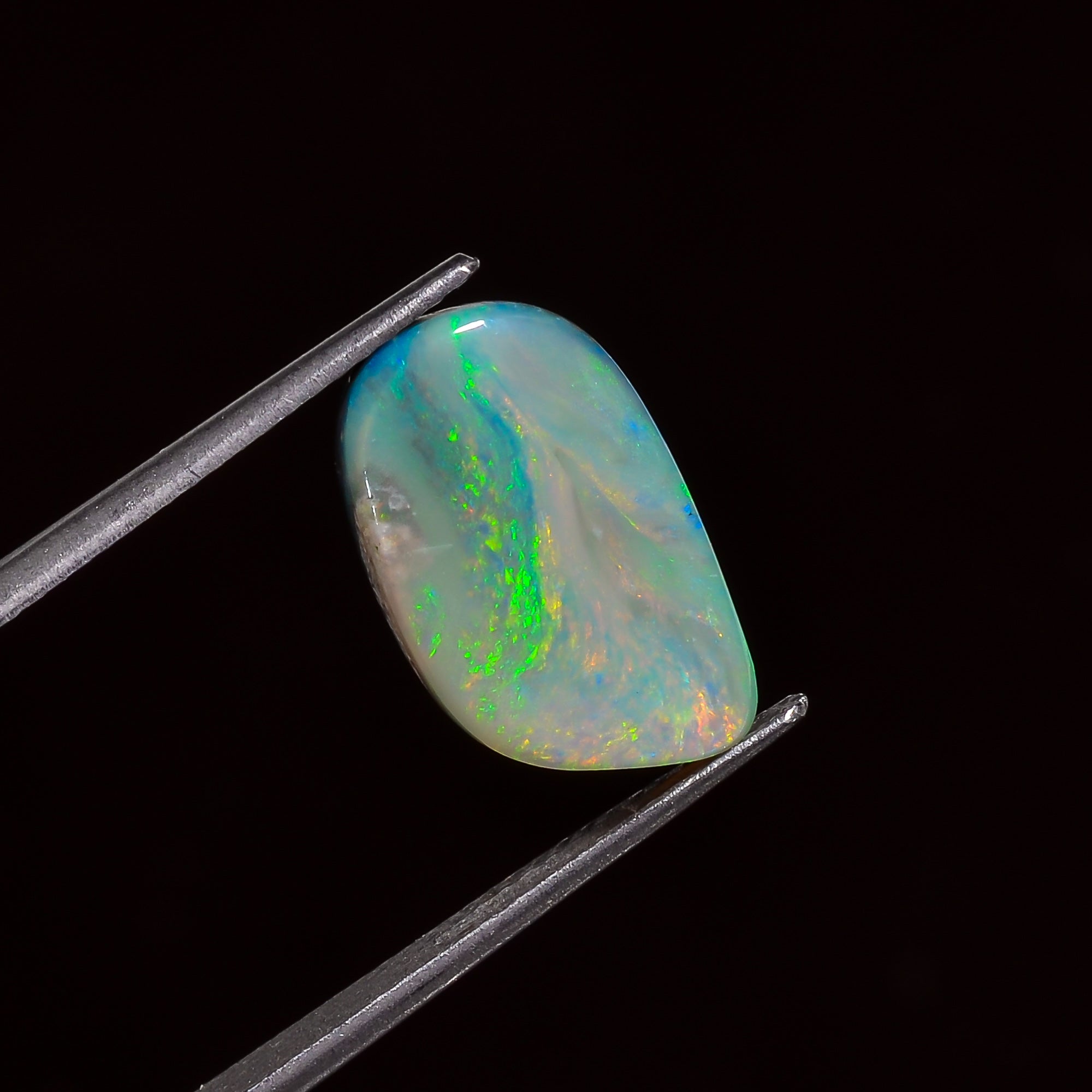 Natural Australian Opal Fancy Shape Cabochon Loose Gemstone For Making Jewelry 13X8X3 mm 3 Ct. OP-653