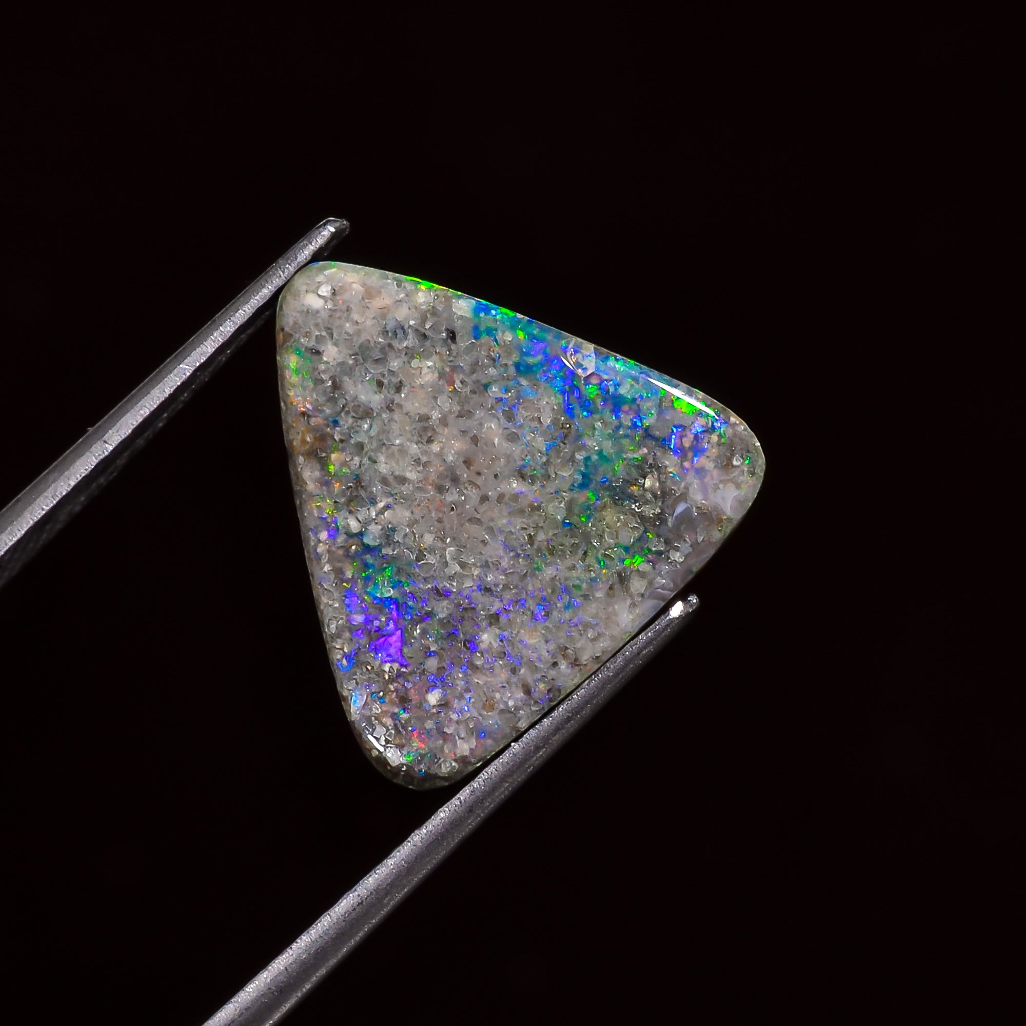 Natural Australian Opal Triangle Shape Cabochon Loose Gemstone For Making Jewelry 14X13X3 mm 4 Ct. OP-654
