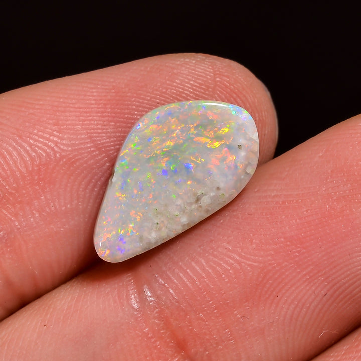 Natural Australian Opal Fancy Shape Cabochon Loose Gemstone For Making Jewelry 15X9X3 mm 3 Ct. OP-655