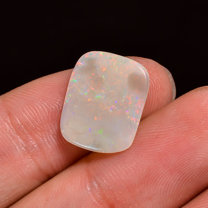 Natural Australian Opal Radiant Shape Cabochon Loose Gemstone For Making Jewelry 15X12X1 mm 2 Ct. OP-656