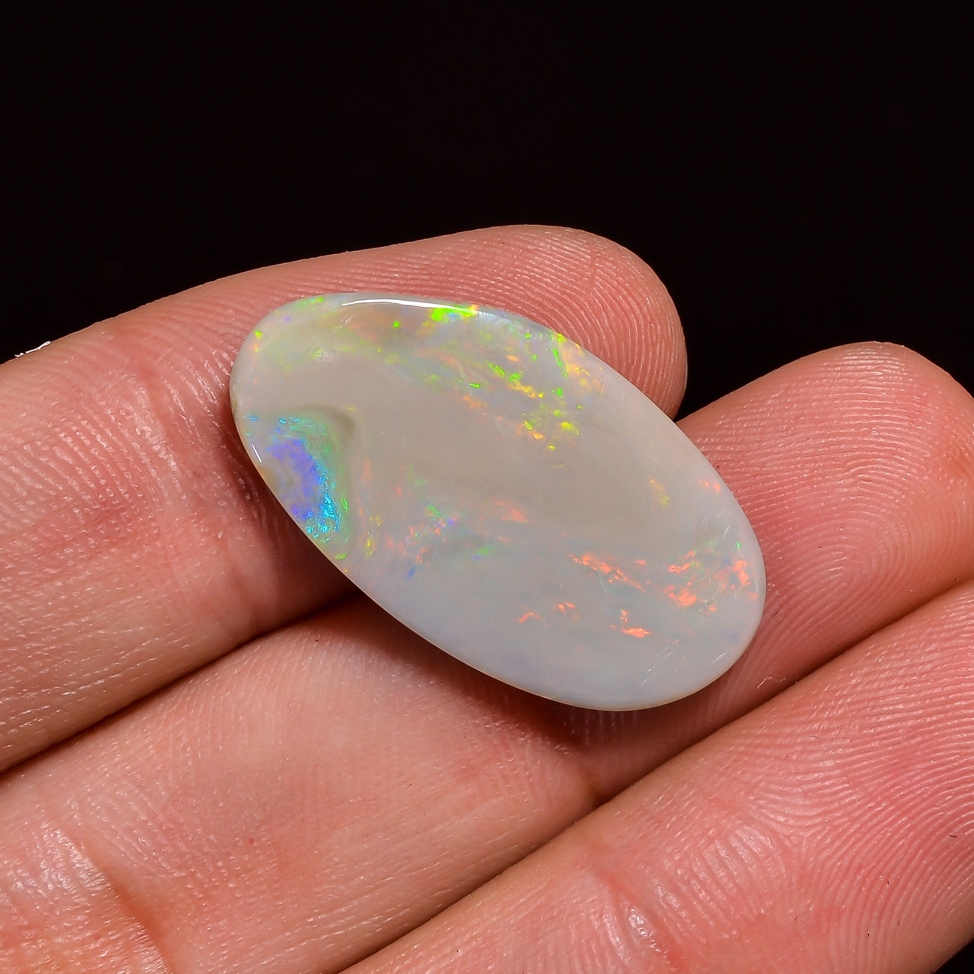 Natural Australian Opal Fancy Shape Cabochon Loose Gemstone For Making Jewelry 16X14X2 mm 7 Ct. OP-657