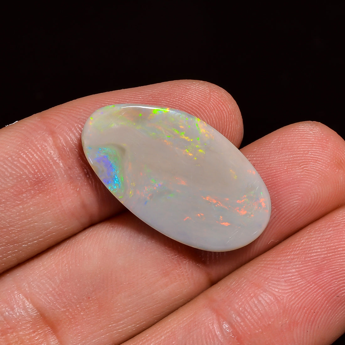 Natural Australian Opal Fancy Shape Cabochon Loose Gemstone For Making Jewelry 16X14X2 mm 7 Ct. OP-657
